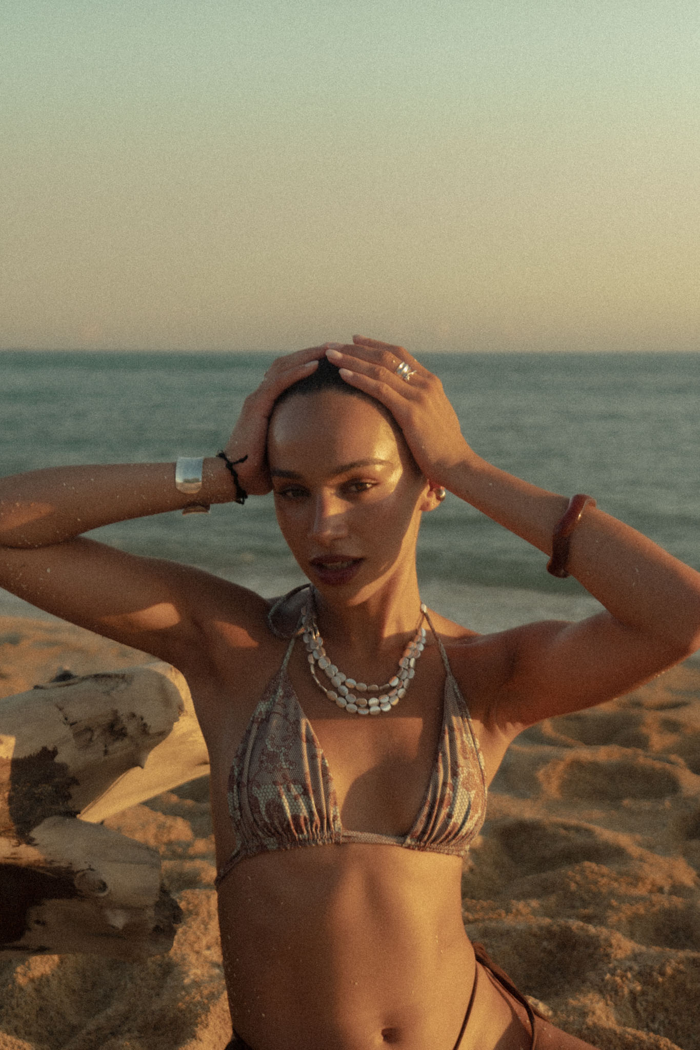 Lifestyle beach photography — outdoor editorial portrait session